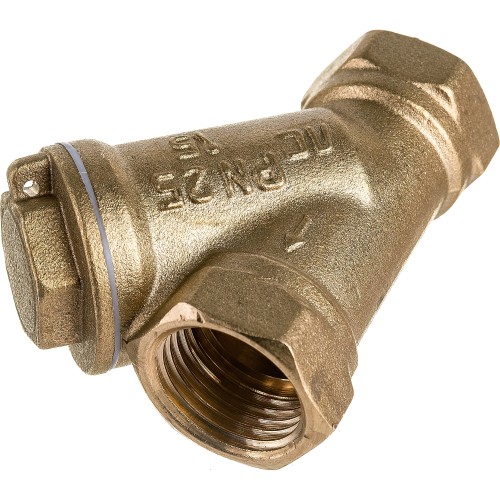 Фильтр сетчатый Y-образный латунный Ду-25 (1") Ру-25 ВР (ВН) (Т<130°С) Ридан FVR-R в Санкт-Петербурге