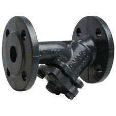 Фильтр сетчатый Y-образный чугунный фланцевый Ду-350 Ру-16 (Т<200°С) со сливной пробкой Ридан ФСФ