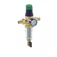 Фильтр сетчатый Т-образный латунный Ду-20 (3/4") Ру-25 НР (НАР) (Т<70°С) с регулятором давления Honeywell FK06