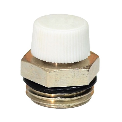 Кран Маевского ручной латунный Ду-15 (1/2") Ру-10 НР (НАР) с колпачком Ogint в Санкт-Петербурге