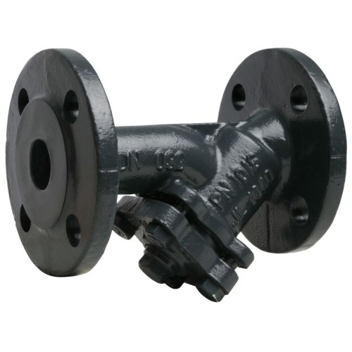 Фильтр сетчатый Y-образный чугунный фланцевый Ду-200 Ру-16 (Т<200°С) со сливной пробкой Ридан ФСФ в Санкт-Петербурге