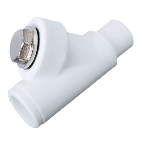 Фильтр PP-R сетчатый белый Дн 32 45гр внутренняя-наружная пайка RTP (РосТурПласт) в Санкт-Петербурге