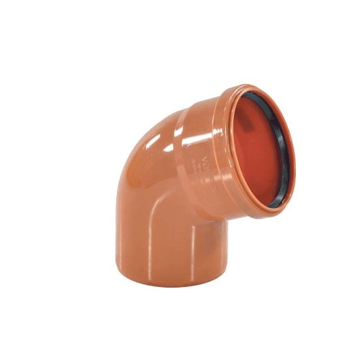 Отвод канализационный PP-B коричневый Дн 160 87гр б/нап в/к VALFEX в Санкт-Петербурге