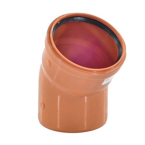 Отвод канализационный PP-B коричневый Дн 160 15гр б/нап в/к VALFEX в Санкт-Петербурге