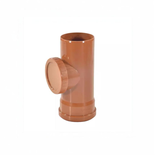 Ревизия канализационная PP-B с крышкой коричневая Дн 200-160 б/нап в/к RTP (РосТурПласт) в Санкт-Петербурге