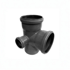 Крестовина PP-H двухплоскостная левая и правая серая Дн 110-110-50 87гр б/нап RTP (РосТурПласт) 2