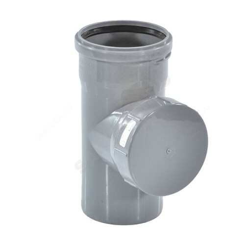 Ревизия канализационная PP-H с крышкой серая Дн 90 б/нап в/к Ostendorf HT HTRE в Санкт-Петербурге