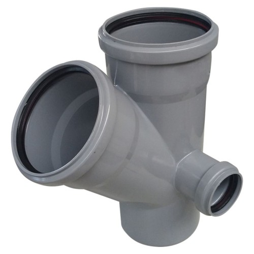 Крестовина PP-H двухплоскостная левая и правая серая Дн 110-110-50 45гр б/нап RTP (РосТурПласт) 2 в Санкт-Петербурге