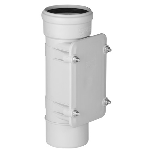 Ревизия канализационная PP-MD с крышкой Дн 160 (DN150) светло-серая бесшумный б/нап в/к Ostendorf Skolan dB SKRE в Санкт-Петербурге