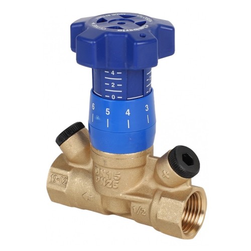 Клапан балансировочный латунный ручной с внутренней резьбой 2,5 МПа CIM 787R Cimberio 15 мм в Санкт-Петербурге