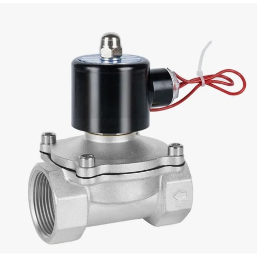 Клапан электромагнитный нержавеющий закрытый обратного действия с внутренней резьбой 1,6 МПа 15х70,6 мм 1/2" в Санкт-Петербурге