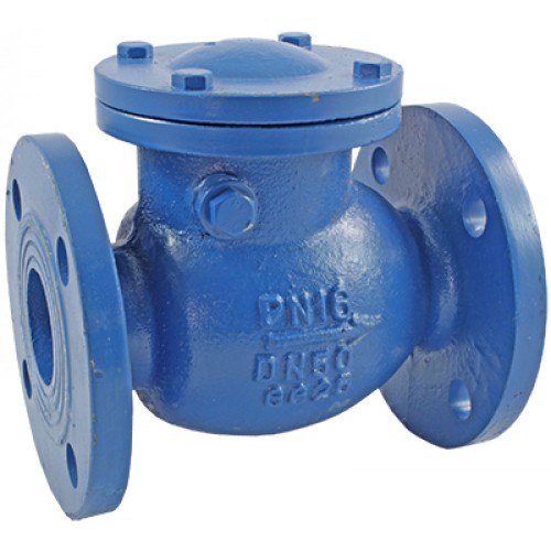 Клапан обратный чугунный поворотный фланцевый 1,6 МПа 302A Zetkama 65х240 мм в Санкт-Петербурге