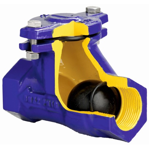 Клапан обратный чугунный Y-тип с внутренней резьбой NBR 1,6 МПа D-022S ABRA 25х120 мм в Санкт-Петербурге