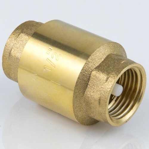 Клапан обратный латунный осевой пружинный с внутренней резьбой 1,6 МПа 25х53 мм в Санкт-Петербурге