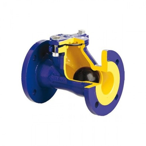 Клапан обратный чугунный Y-тип фланцевый NBR 1,6 МПа D-022 ABRA 65х240 мм в Санкт-Петербурге