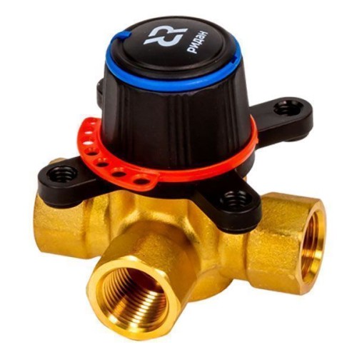 Клапан регулирующий латунный трехходовой с внутренней резьбой 1,0 МПа HRB-3R Ридан 40х115 мм 1 1/2" в Санкт-Петербурге