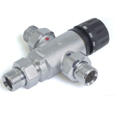 Клапан смесительный латунный термостатический с наружной резьбой-американкой 1,0 МПа TermoFar FAR 20 мм 3/4"