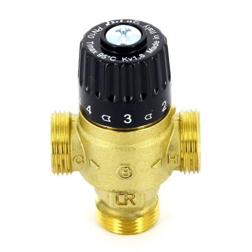 Клапан смесительный латунный термостатический трехходовой с наружной резьбой 0,5 МПа 353G Uni-Fitt 25 мм 1" в Санкт-Петербурге