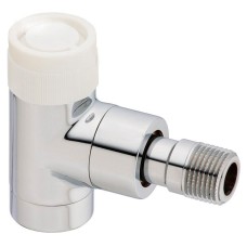 Клапан термостатический угловой Ду-15 (1/2") Ру-10 ВР-НР (ВН-НАР) матовая сталь серия E Oventrop