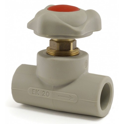 Клапан запорный проходной PP-R с внутренней пайкой 2,0 МПа Wavin Ekoplastik 25 мм ГОСТ 32415-2013 в Санкт-Петербурге