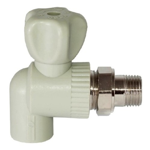 Клапан запорный угловой PP-R наружная резьба 2,5 МПа VALFEX 20 мм 1/2" ГОСТ 32415-2013 в Санкт-Петербурге