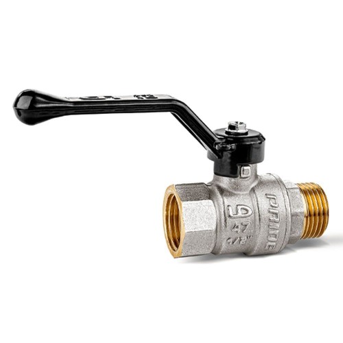 Кран запорный латунный со спускником стандартнопроходной с ручкой-рычагом ВР (ВН) Ру 40 LD Pride LD 15 мм 1/2" в Санкт-Петербурге