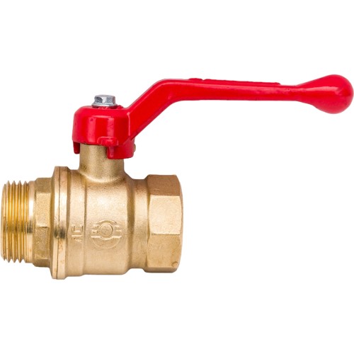 Кран запорный латунный полнопроходной с ручкой-рычагом ВР-НР Ру 25 BV.312 MVI 20 мм 3/4" в Санкт-Петербурге