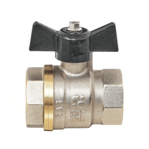 Кран запорный латунный угловой стандартнопроходной с ручкой-бабочкой ВР-НР Ру 40 Pride LD 15 мм 1/2" в Санкт-Петербурге