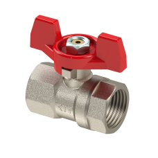 Кран запорный латунный полнопроходной с ручкой-бабочкой ВР (ВН) Ру 42 R951 Giacomini 20 мм 3/4"