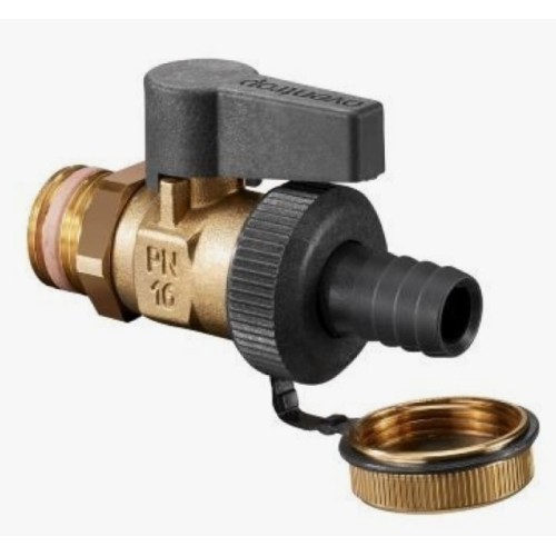 Кран запорный латунный полнопроходной с ручкой-рычагом НР-штуцер Ру 16 Optiflex KFE Oventrop 15 мм 1/2" в Санкт-Петербурге