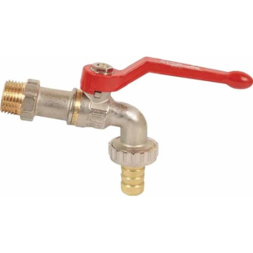 Кран латунный со спускником стандартнопроходной с ручкой-рычагом НР Ру 10 BVR-CR Ридан 15 мм 1/2" в Санкт-Петербурге