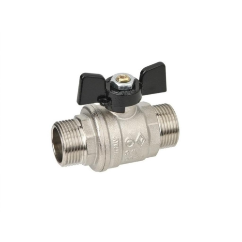 Кран запорный латунный полнопроходной с ручкой-бабочкой НР Ру 40 Pride LD 15х66,5 мм 1/2" в Санкт-Петербурге