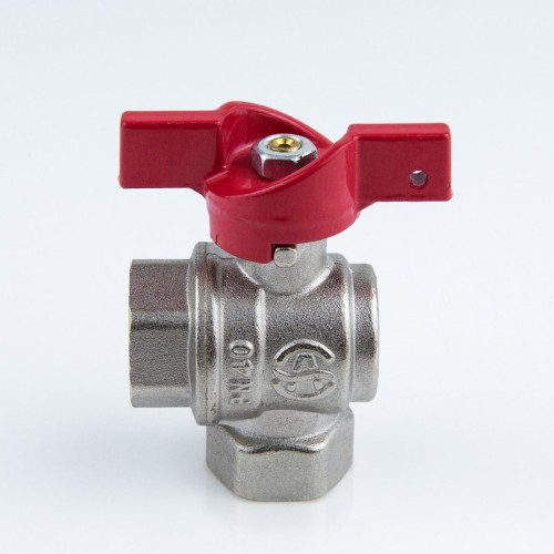 Кран запорный латунный угловой полнопроходной с ручкой-бабочкой ВР-накидная гайка Ру 25 BV.532 MVI 20 мм 3/4" в Санкт-Петербурге