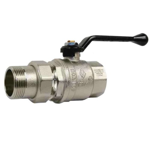 Кран запорный латунный стандартнопроходной с ручкой-рычагом ВР-НР Ру 40 Bugatti 605 Bugatti 15 мм 1/2" в Санкт-Петербурге