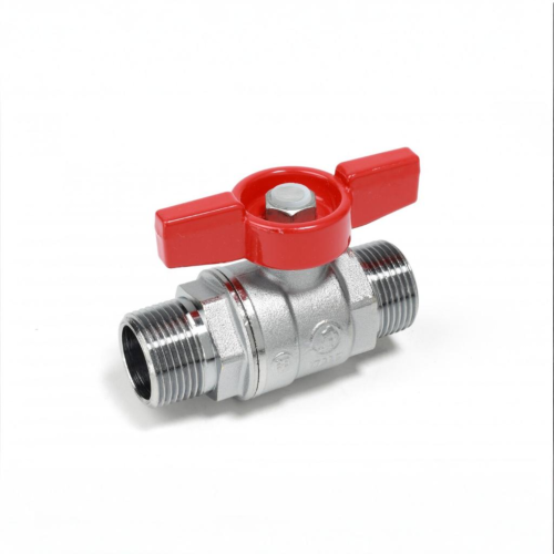 Кран запорный латунный стандартнопроходной с ручкой-бабочкой НР Ру 42 R253D Giacomini 10х58 мм 3/8" в Санкт-Петербурге