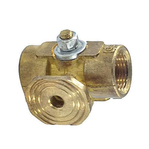 Кран латунный трехходовой стандартнопроходной для манометра с фланцем без ручки ВР (ВН) Ру 16 11Б18БК, КПТ ВИПРА 15 мм 1/2" в Санкт-Петербурге