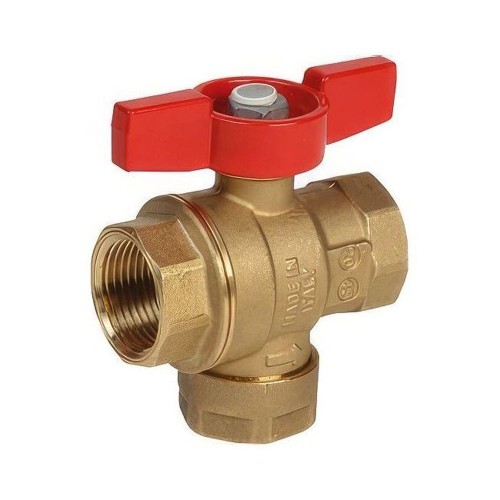 Кран запорный латунный с фильтром полнопроходной с ручкой-бабочкой ВР (ВН) Ру 32 R701 Giacomini 20 мм 3/4" в Санкт-Петербурге