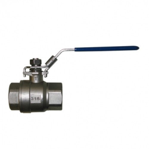 Кран запорный нержавеющий ВР (ВН) полнопроходной ручка-рычаг Ру 63 AISI 316 BV16 АДЛ 15 мм 1/2" в Санкт-Петербурге