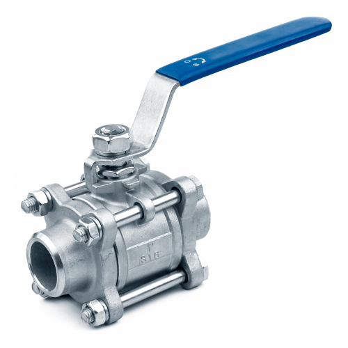 Кран запорный нержавеющий под приварку полнопроходной ручка-рычаг Ру 40 AISI 316 BV17 АДЛ 65 мм в Санкт-Петербурге