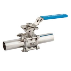 Кран шаровый нержавеющий под приварку полнопроходной Ру 64 AISI 316 NK-BE NK 10 мм