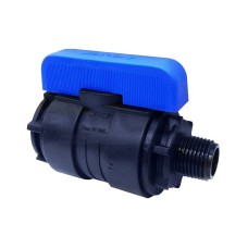 Компрессионный кран ПНД Ду-16 (3/4") ВР-НР (ВН-НАР) Ру-16 VALFEX