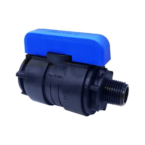 Компрессионный кран ПНД Ду 46 (1 1/2"-2") ВР-НР (ВН-НАР) Ру-16 VALFEX в Санкт-Петербурге