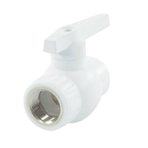 Кран полипропиленовый PP-R запорный прямой стандартнопроходной с внутренней пайкой ручка-рычаг Ру 25 RTP (РосТурПласт) 40 мм ГОСТ 32415-2013 в Санкт-Петербурге