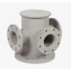 Крест с пожарной подставкой фланцевый ППКФ стальной Ду 300-100