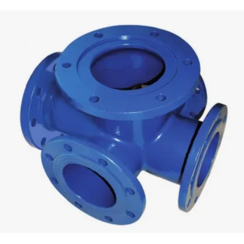 Крест с пожарной подставкой фланцевый ППКФ Ду 300-300 ВЧШГ с ЦПП цинк+AL ГОСТ ISO 2531-2012 в Санкт-Петербурге