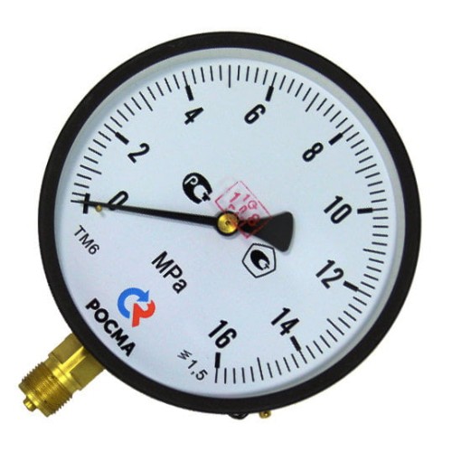 Манометр радиальный диаметр 100мм 0-16 кгс/см2 (0-1,6 МПа) М20х1,5 ТМ-510Р.00 Росма 00000006844 в Санкт-Петербурге