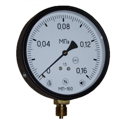 Манометр радиальный диаметр 160мм 0-10 кгс/см2 (0-1,0 МПа) М20х1,5 МП-160 Завод теплотехнических приборов в Санкт-Петербурге