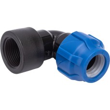 Отвод ПЭ компрессионный Дн 20-1/2" 90гр Ру-12,5 ВР (ВН) Джилекс