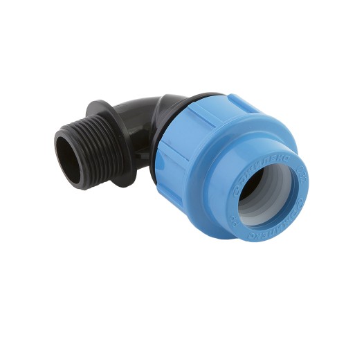 Отвод ПЭ компрессионный Дн 20-1/2" 90гр НР (НАР) Джилекс в Санкт-Петербурге