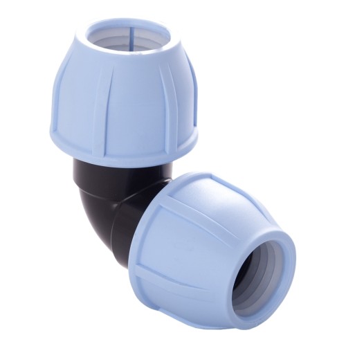 Отвод ПЭ компрессионный Дн 20-1/2" 90гр Ру-16 ВР (ВН) RTP (РосТурПласт) в Санкт-Петербурге